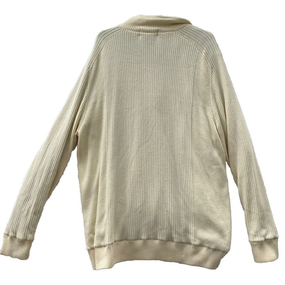 Aureus 1/4 Zip Pullover Golf Sweater Mens XXL Ivory Off‎ White - Picture 4 of 4